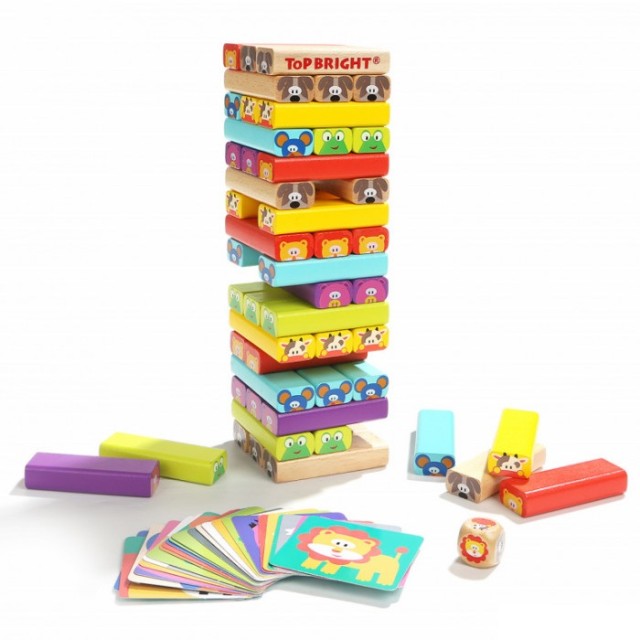 DRUŠTVENA IGRA JENGA - ŽIVOTINJE TOP BRIGHT - Online Apoteka DRUŠTVENA IGRA JENGA - ŽIVOTINJE TOP BRIGHT